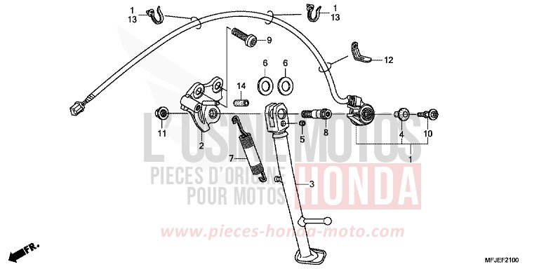 STAENDER von CBR600RR ABS GRAPHITE BLACK (NHB01) von 2012